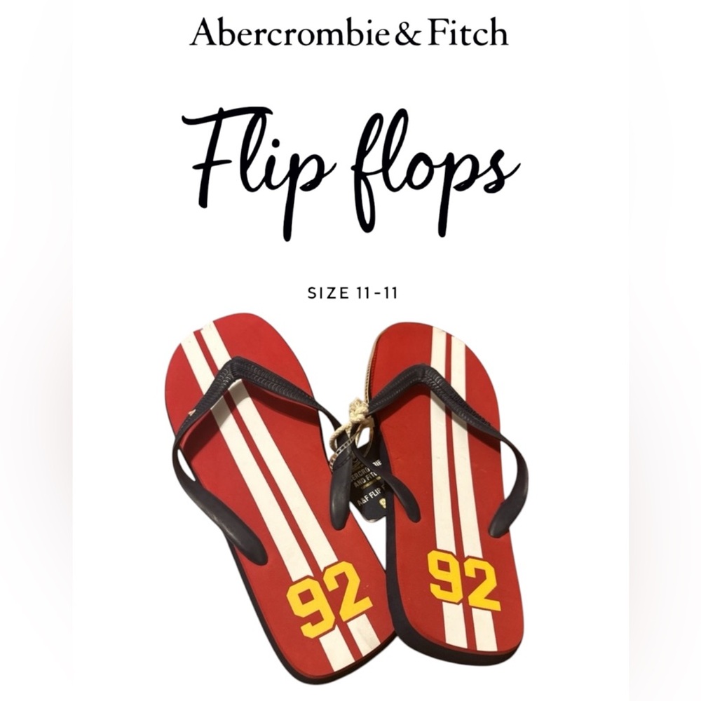 🫎 Vintage Y2K A&F Abercrombie & Fitch NWT size 11/12 flip flops